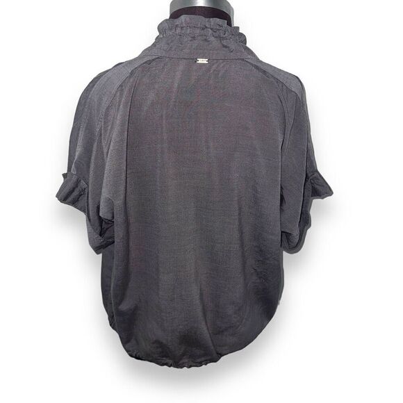 St. John Drawstring Track Jacket Viscose And Wool Olive Green Size Medium - Picture 3 of 12